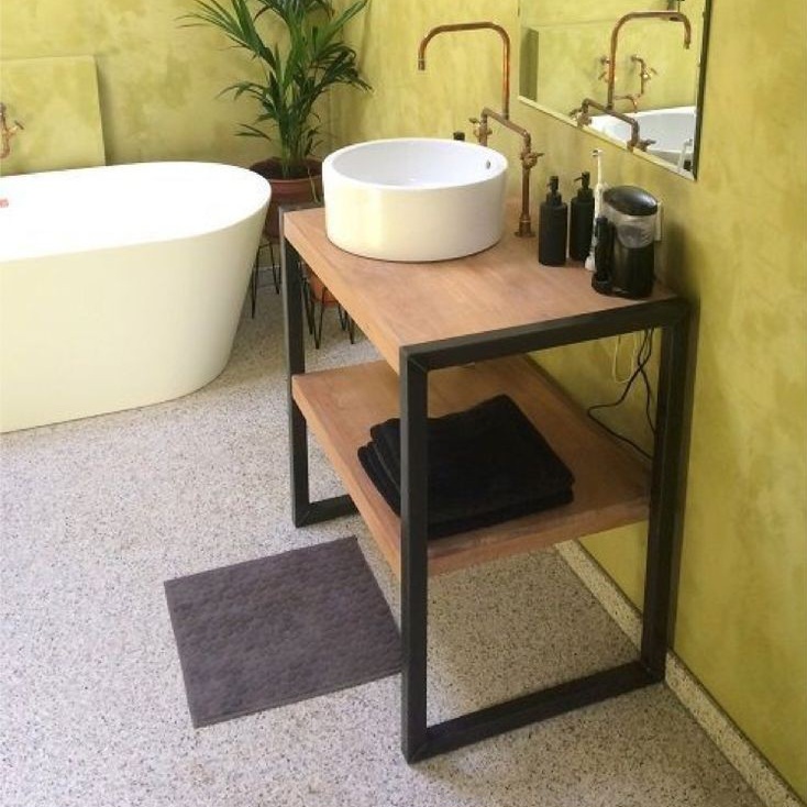 Minimalist Industrial Bathroom Vanity